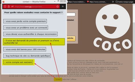 Site coco chat (incitation a payer)